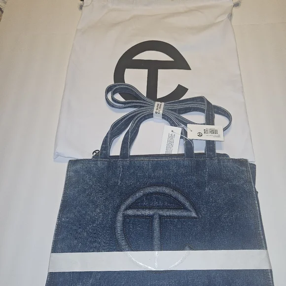 Telfar- Medium Denim Shopper - Blue - Picture 6 of 16